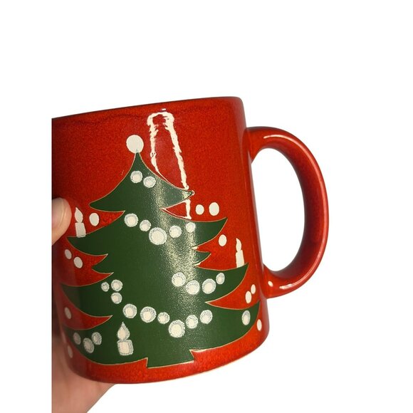 Vintage Waechtersbach Red Christmas Mug | West Germany Holiday Coffee Cup 80s - Picture 3 of 8